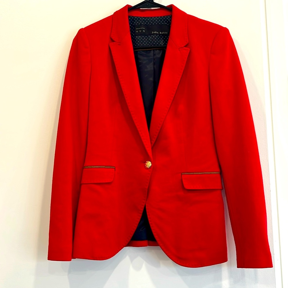 Zara red blazer